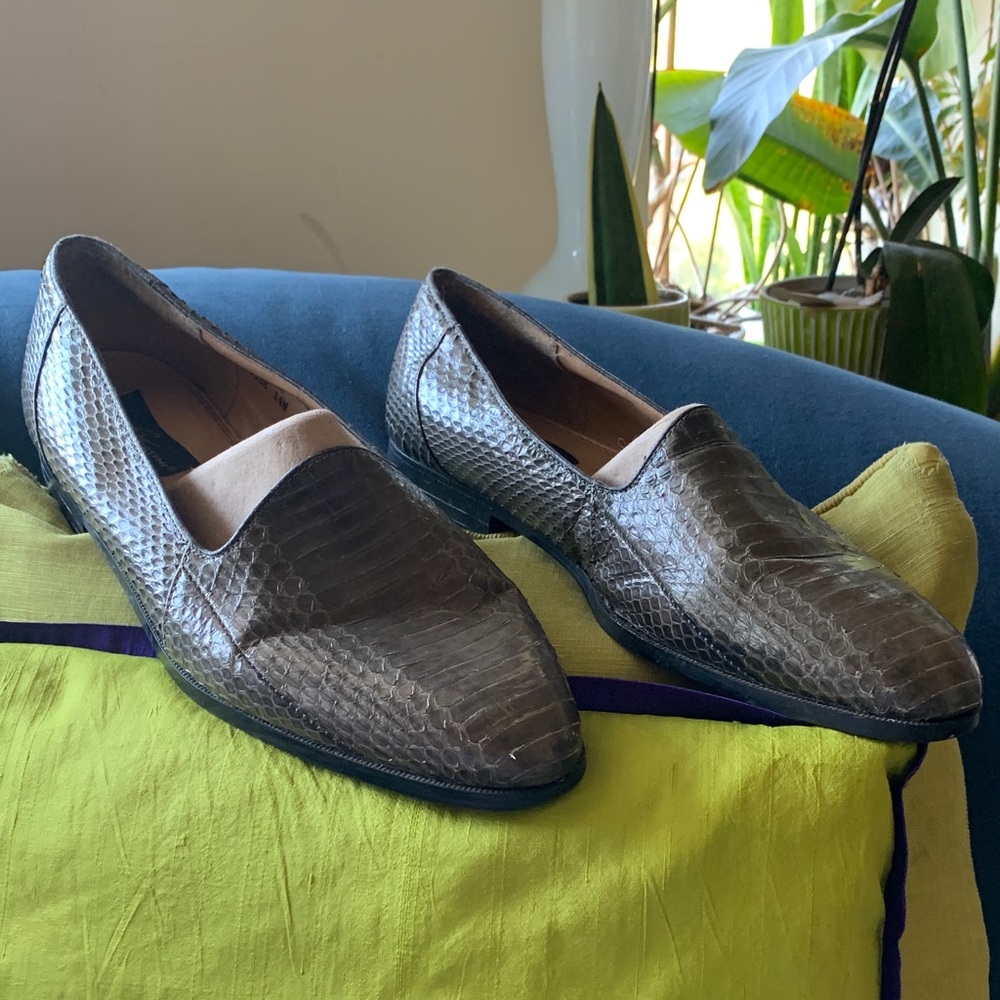 Excellent Men’s Giorgio Brutini Snake Skin Loafers - Size 14